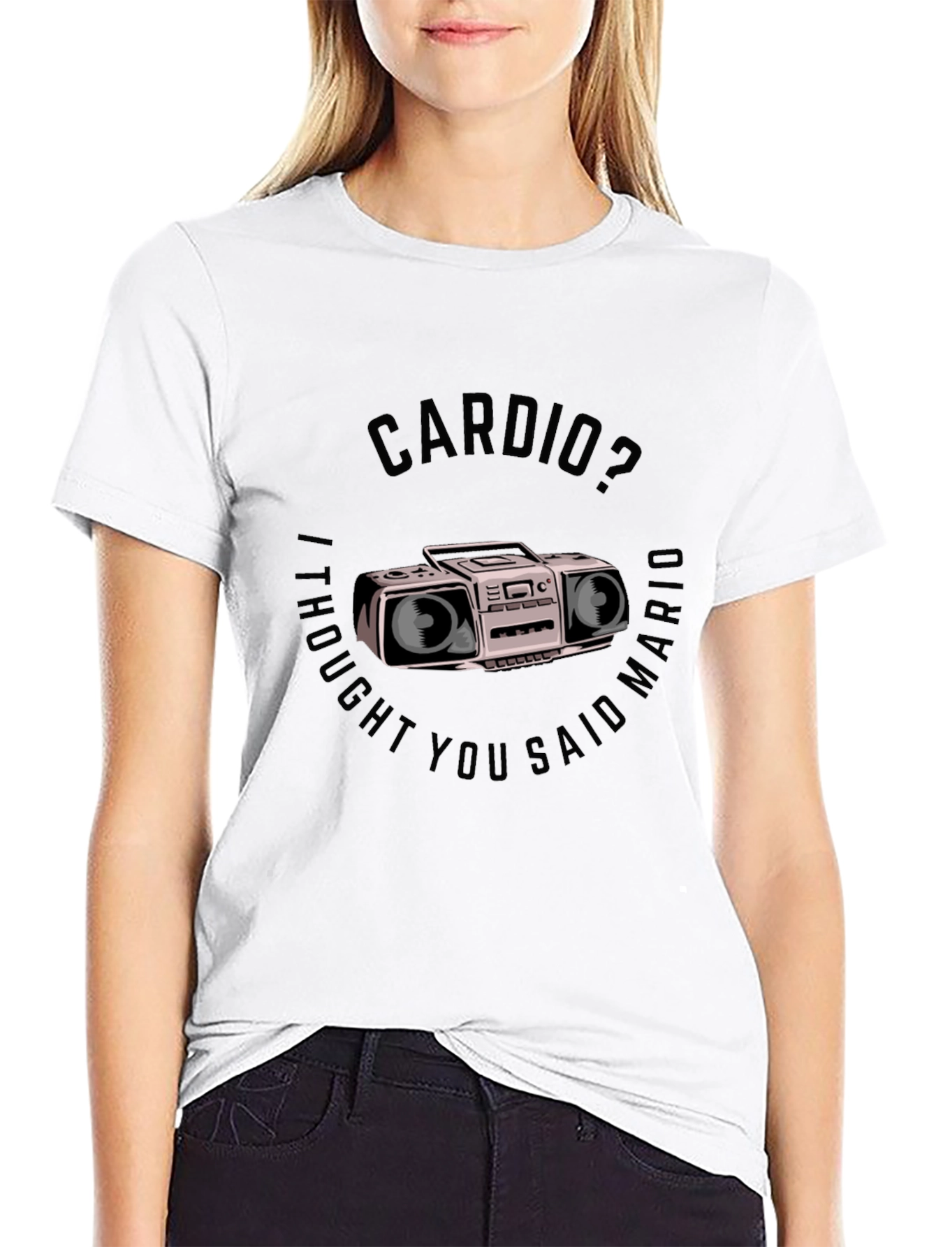 Cardio Mario T-Shirt - Funny Gym Workout Tee