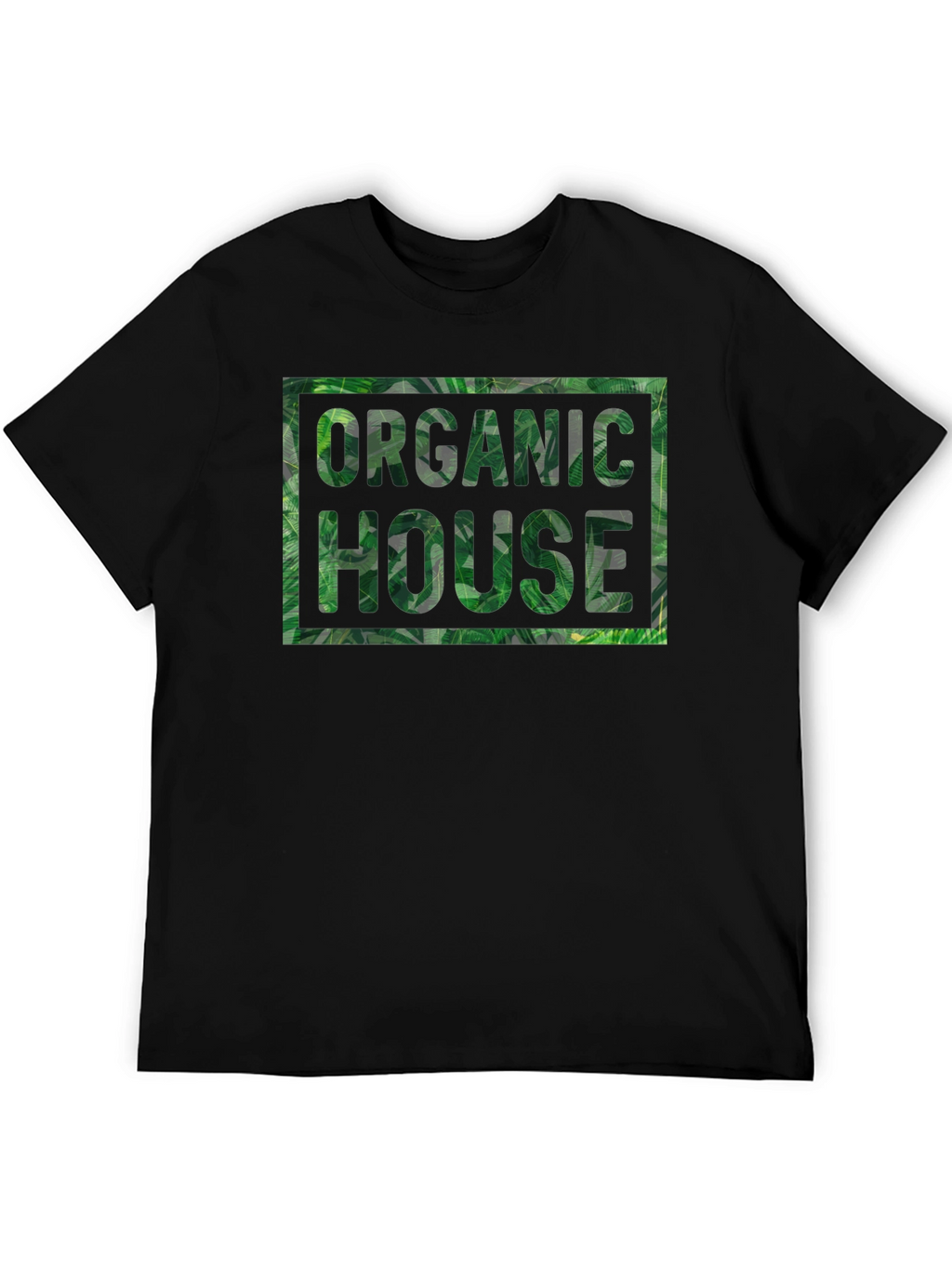 Organic House Leaf Print T-Shirt