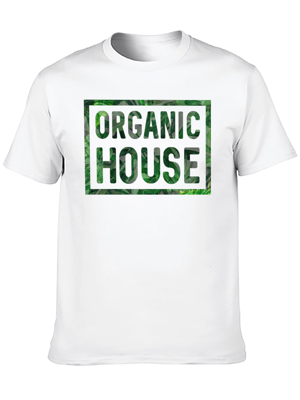 Organic House Leaf Print T-Shirt