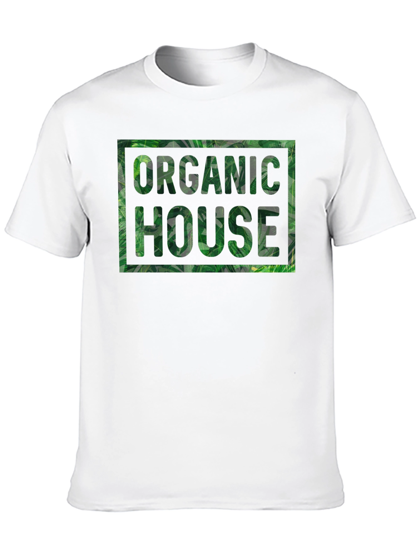 Organic House Leaf Print T-Shirt
