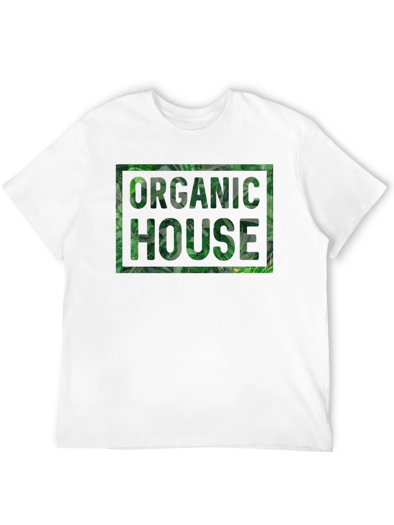 Organic House Leaf Print T-Shirt