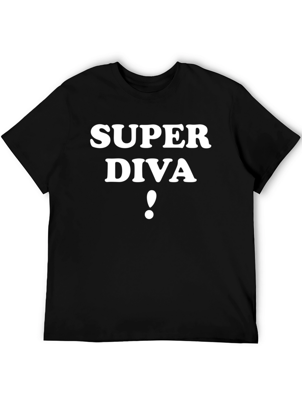 Super Diva T-Shirt - Black Cotton Tee