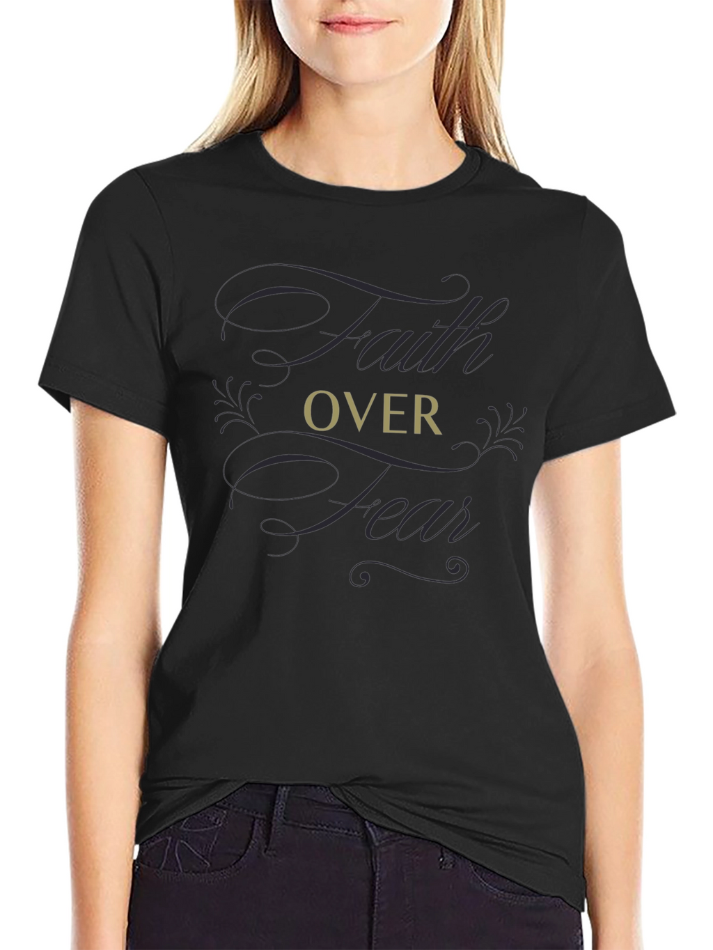 Faith Over Fear Graphic T-Shirt - Soft Cotton Blend