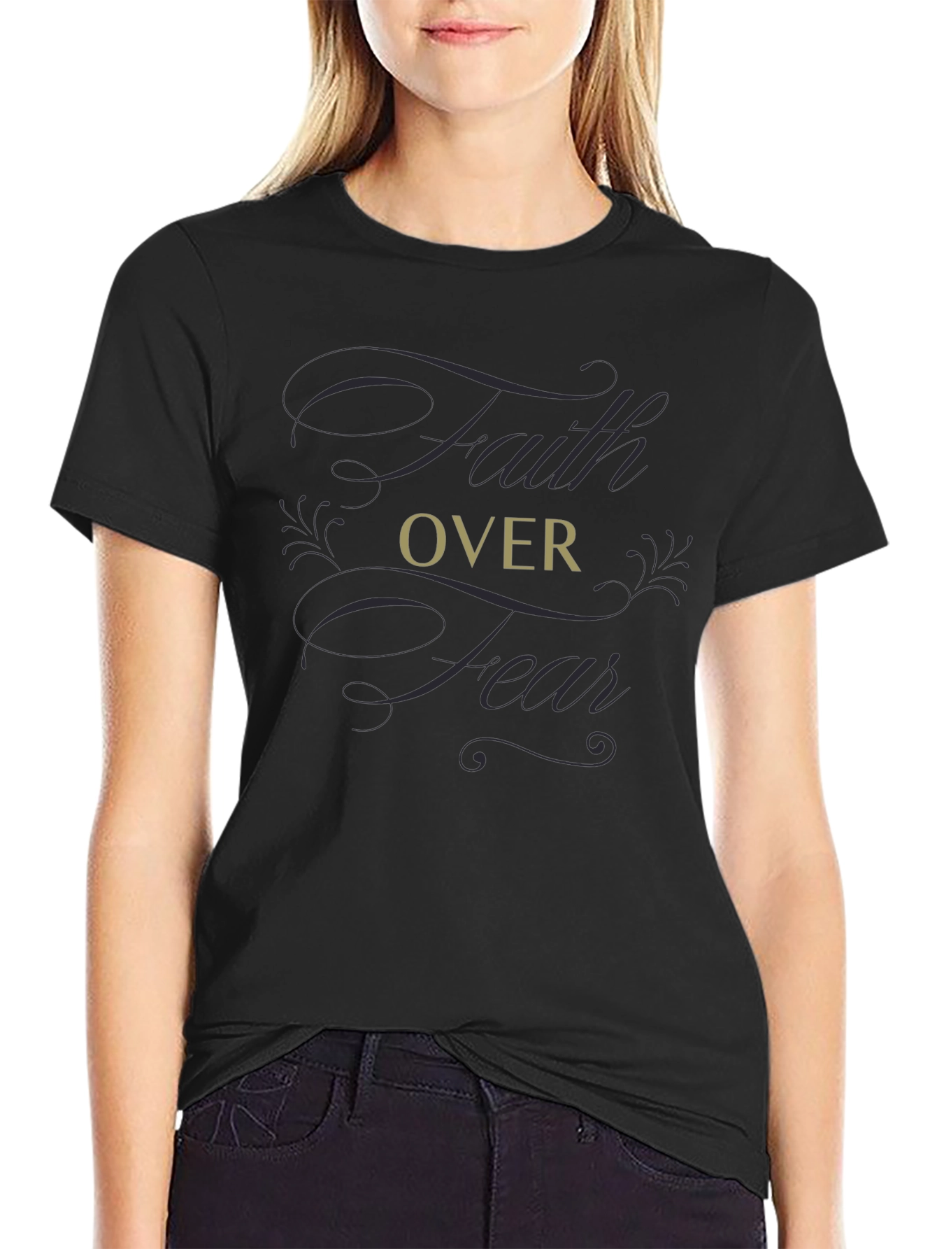 Faith Over Fear Graphic T-Shirt - Soft Cotton Blend