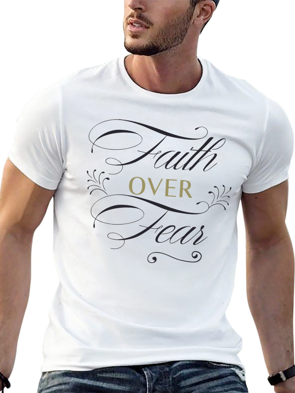 Faith Over Fear Graphic T-Shirt - Soft Cotton Blend