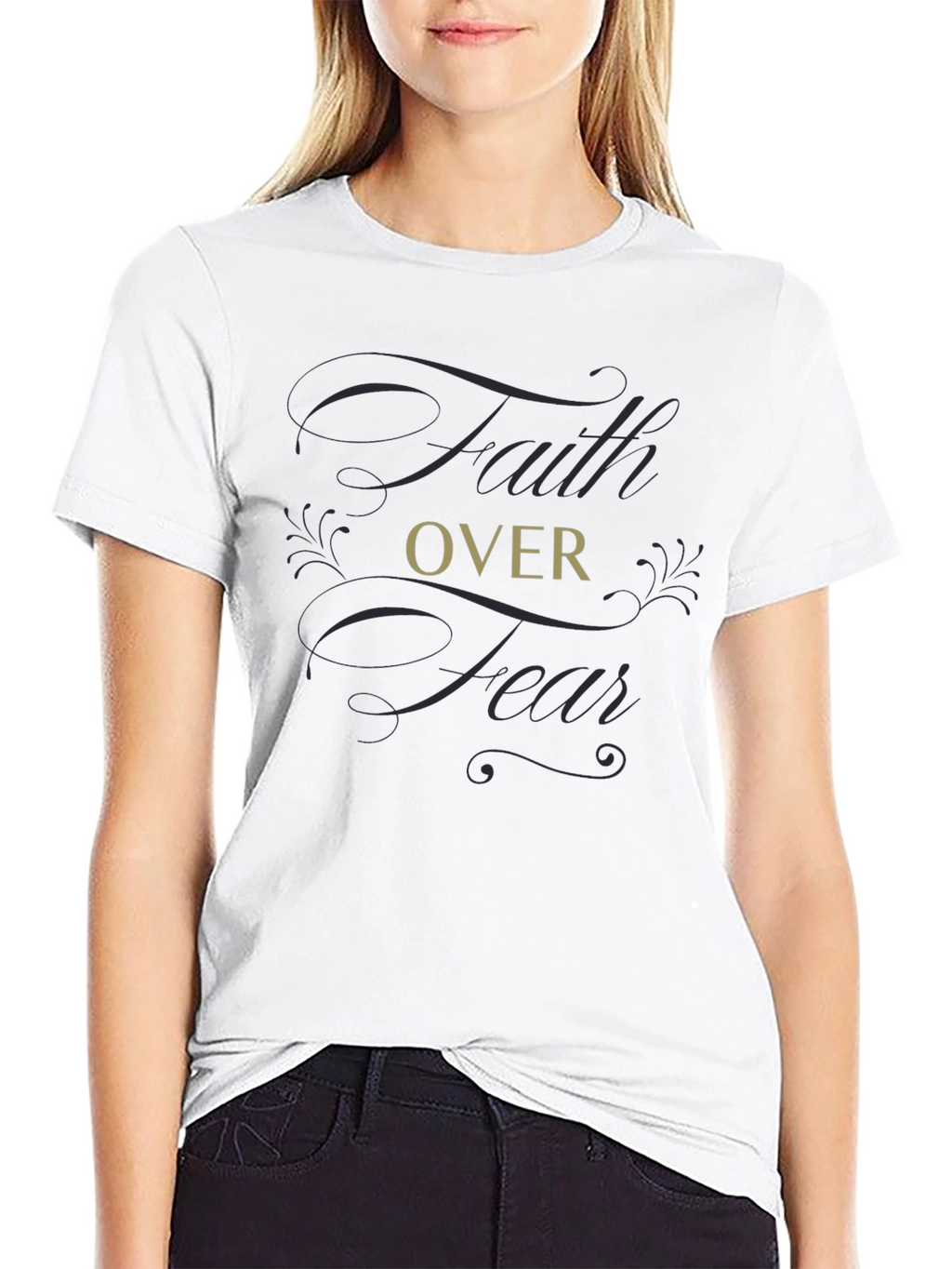 Faith Over Fear Graphic T-Shirt - Soft Cotton Blend