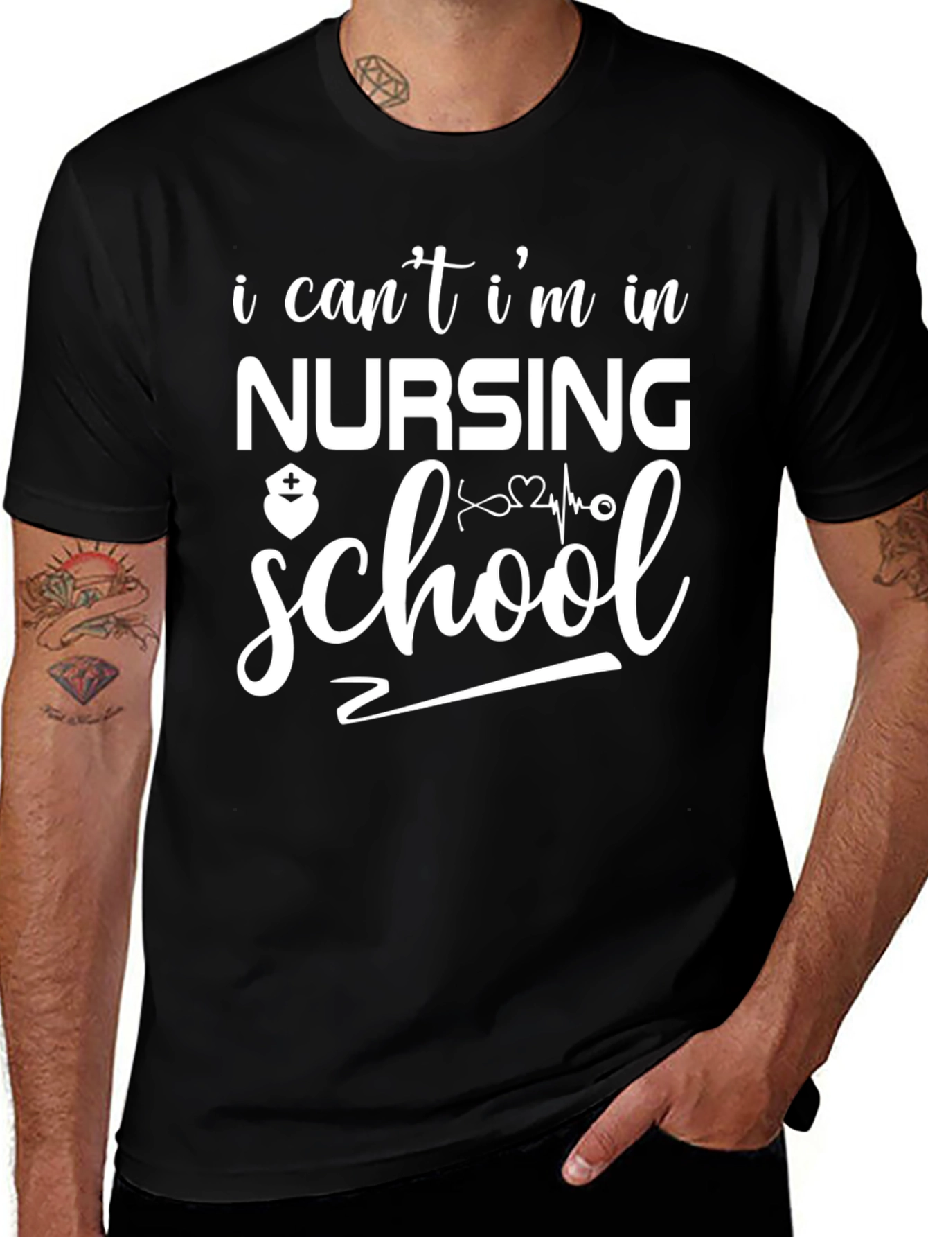 Nursing School T-Shirt: I Cant Im in Nursing School