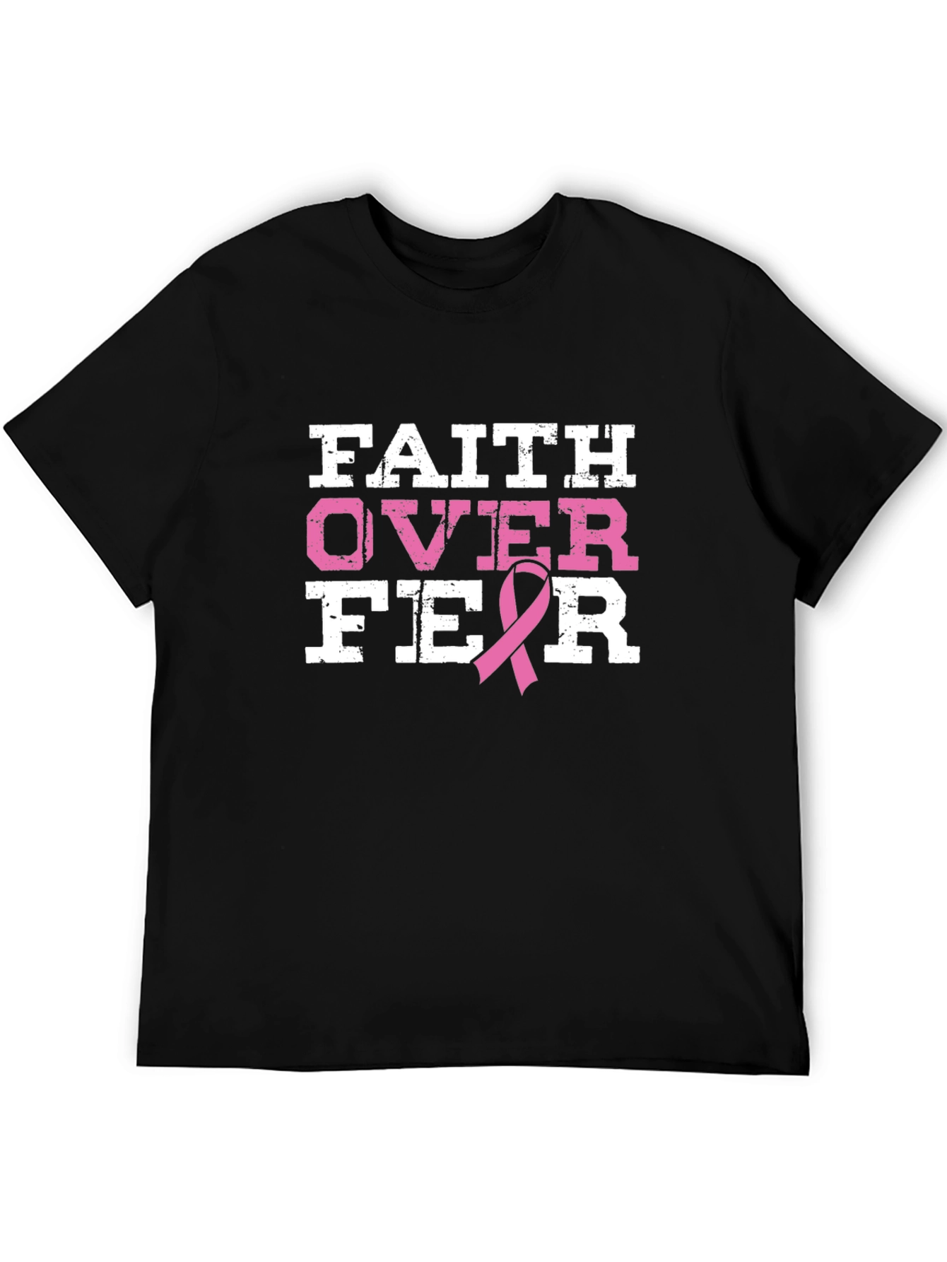 Faith Over Fear Breast Cancer Awareness T-Shirt