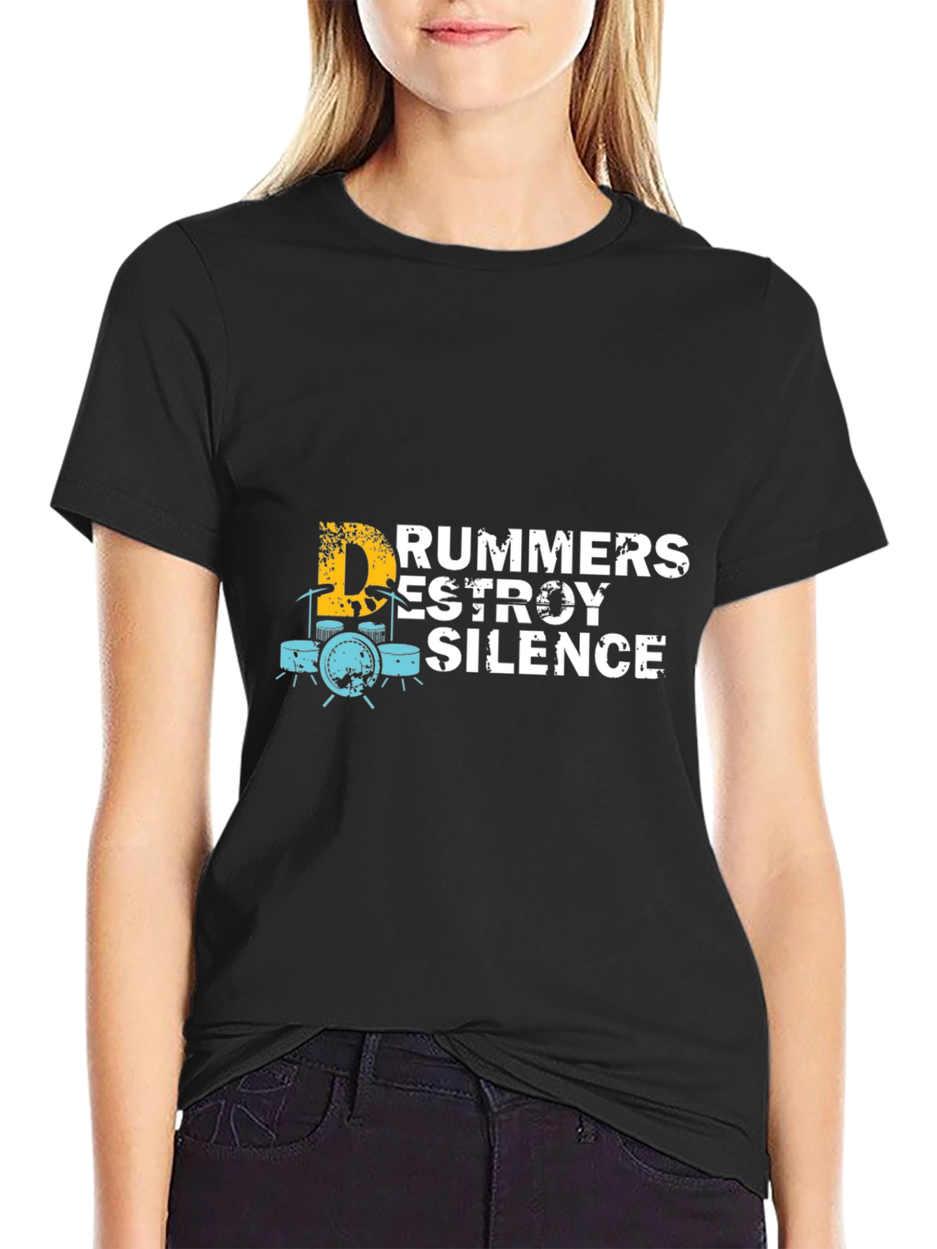 Drummers Destroy Silence Graphic T-Shirt