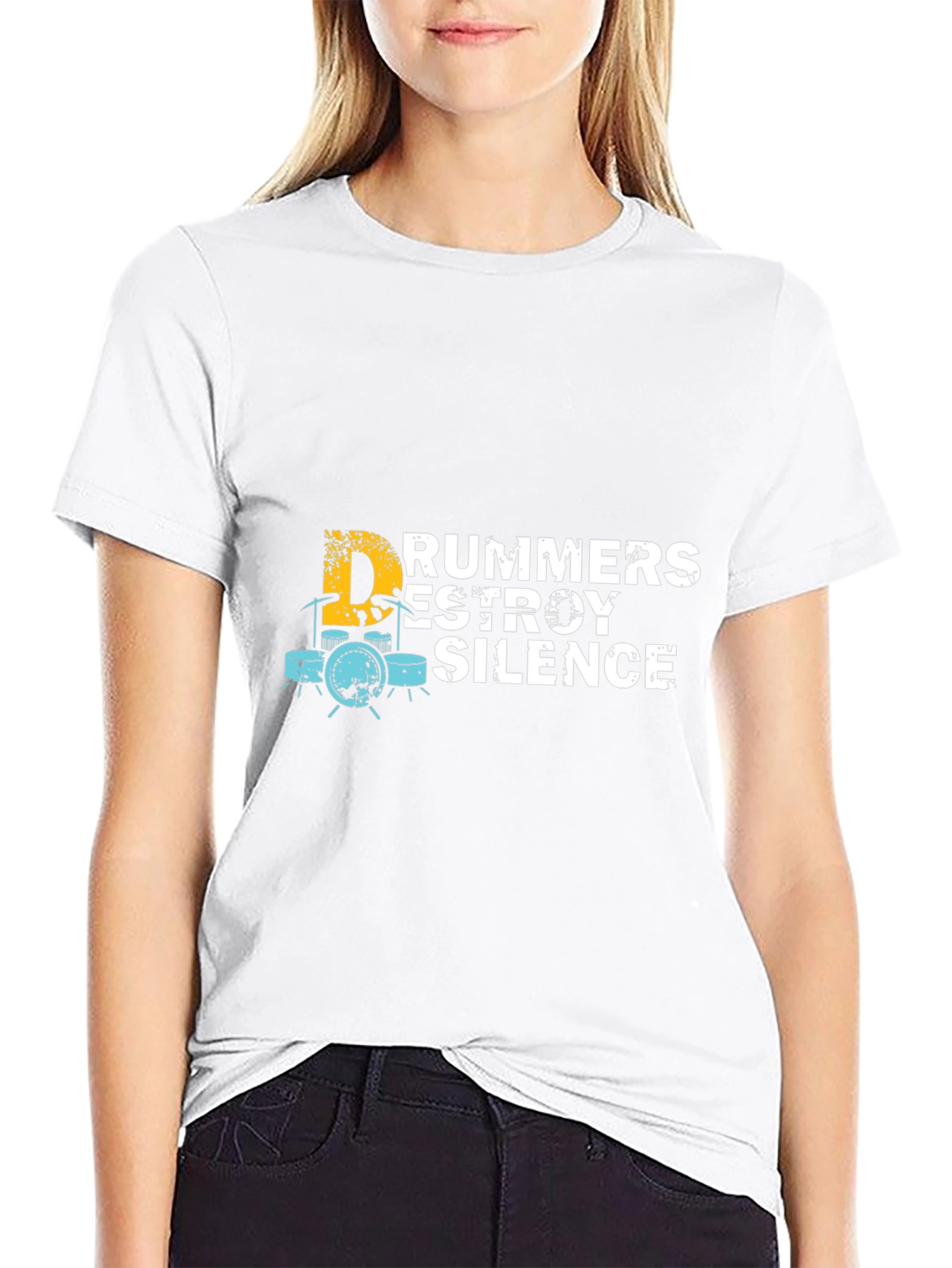 Drummers Destroy Silence Graphic T-Shirt