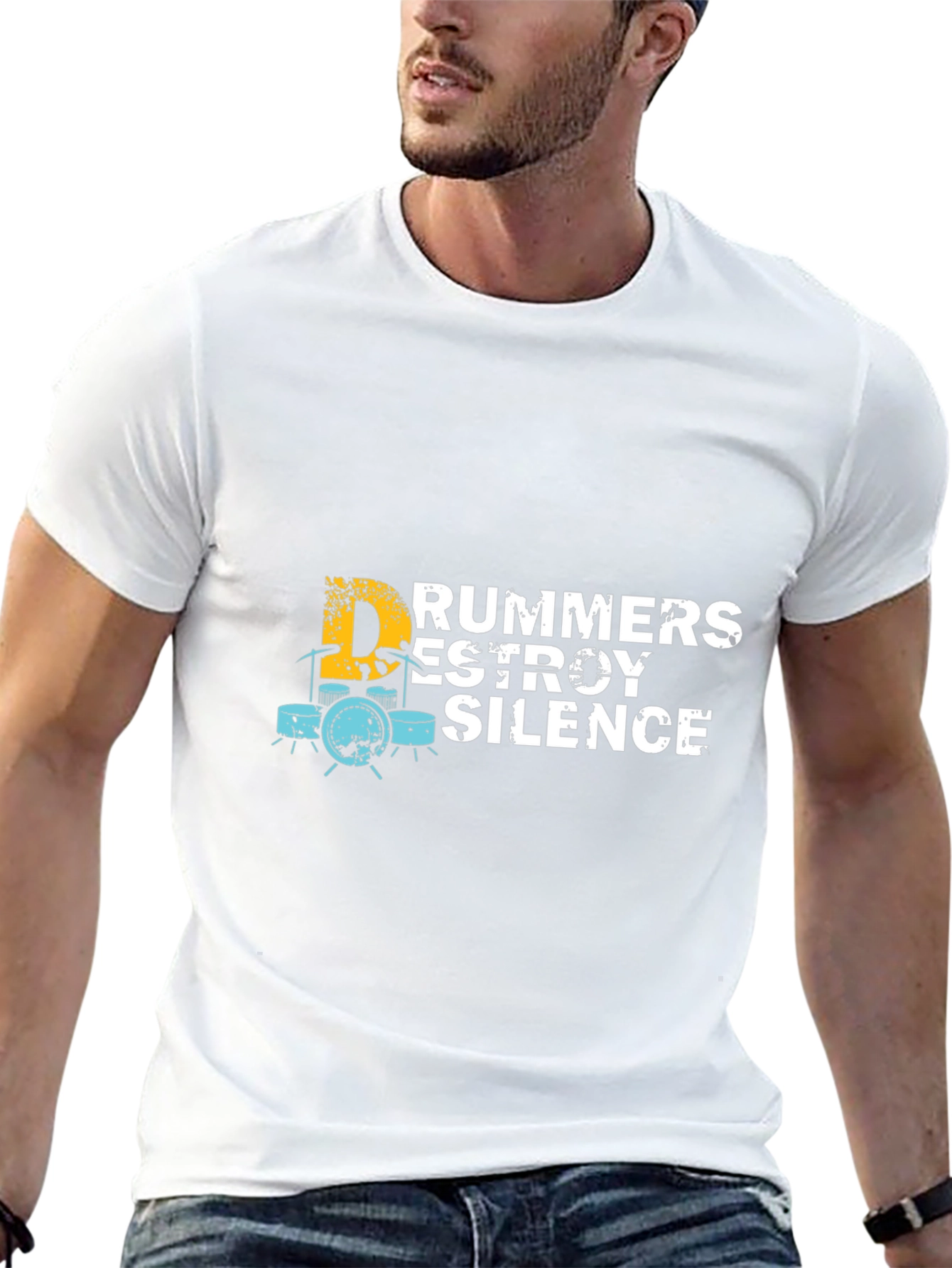 Drummers Destroy Silence Graphic T-Shirt