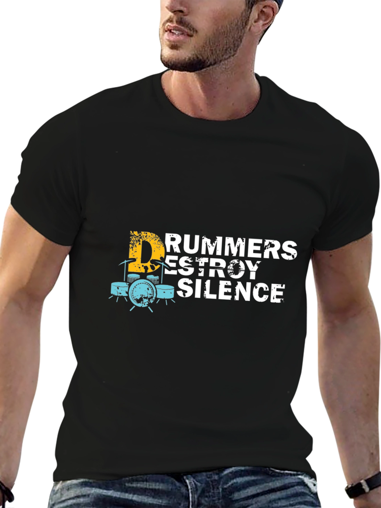 Drummers Destroy Silence Graphic T-Shirt