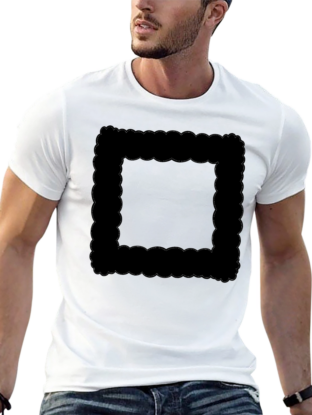 Abstract Graphic Print Crew Neck T-Shirt