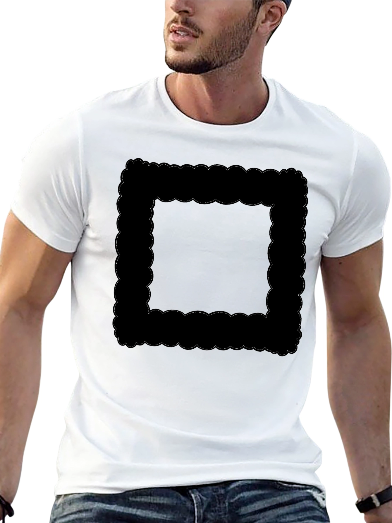 Abstract Graphic Print Crew Neck T-Shirt