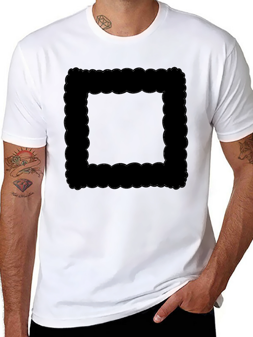 Abstract Graphic Print Crew Neck T-Shirt