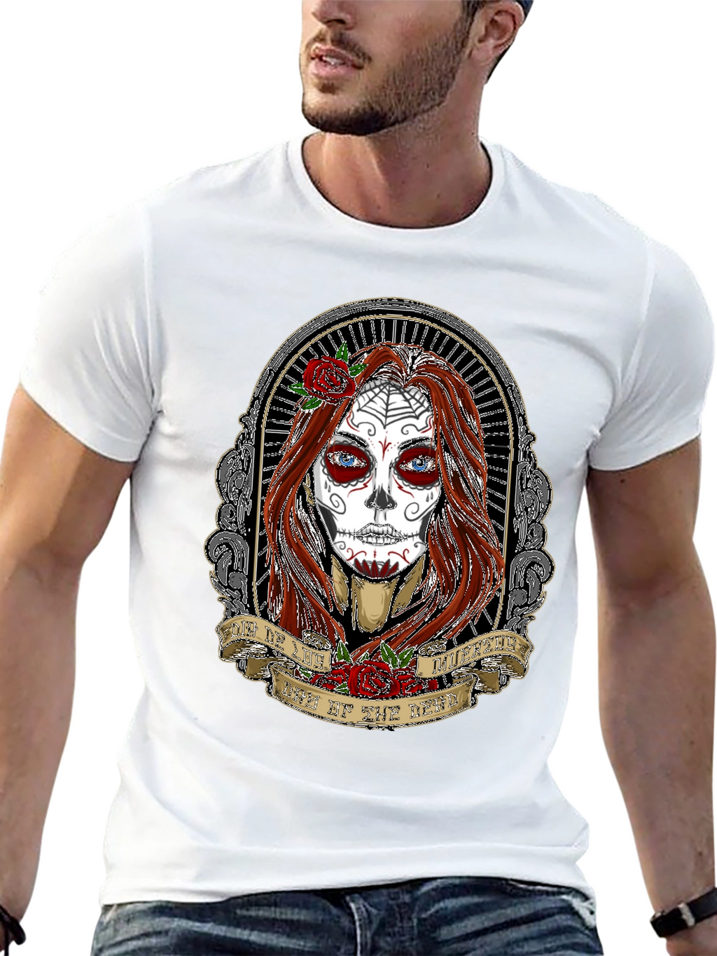 Day of the Dead Womans Portrait T-Shirt