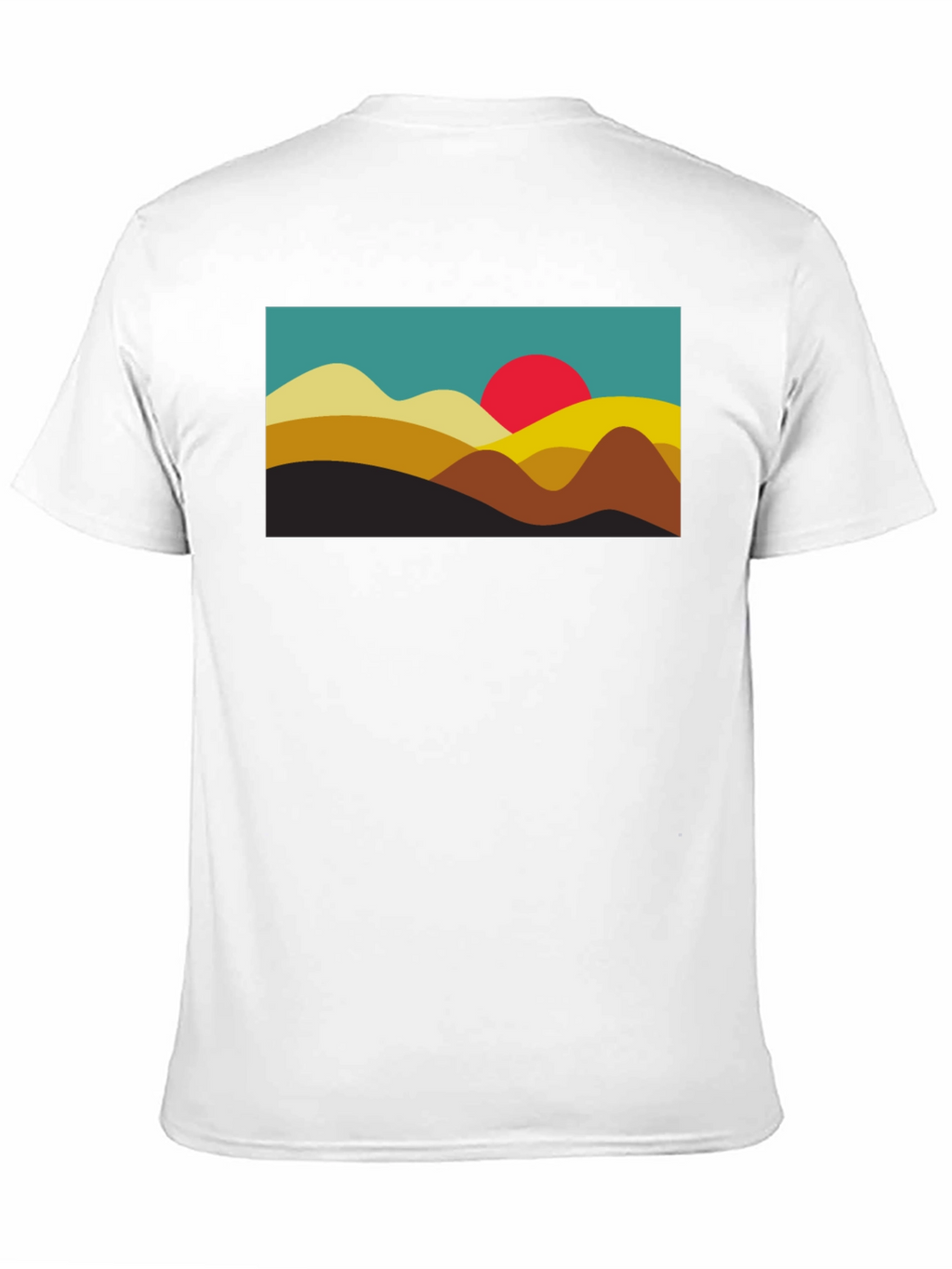 Retro Sunset Graphic Tee - Black