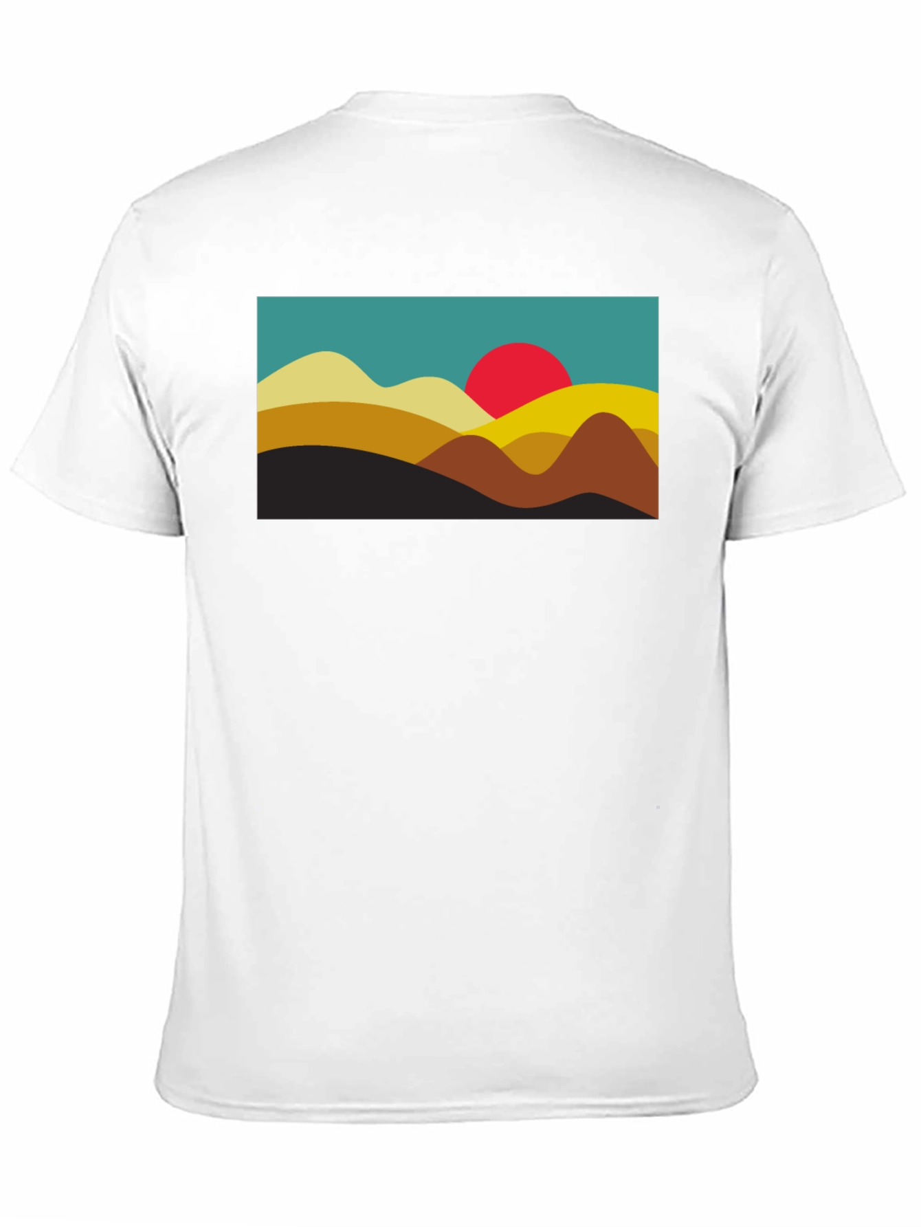 Retro Sunset Graphic Tee - Black
