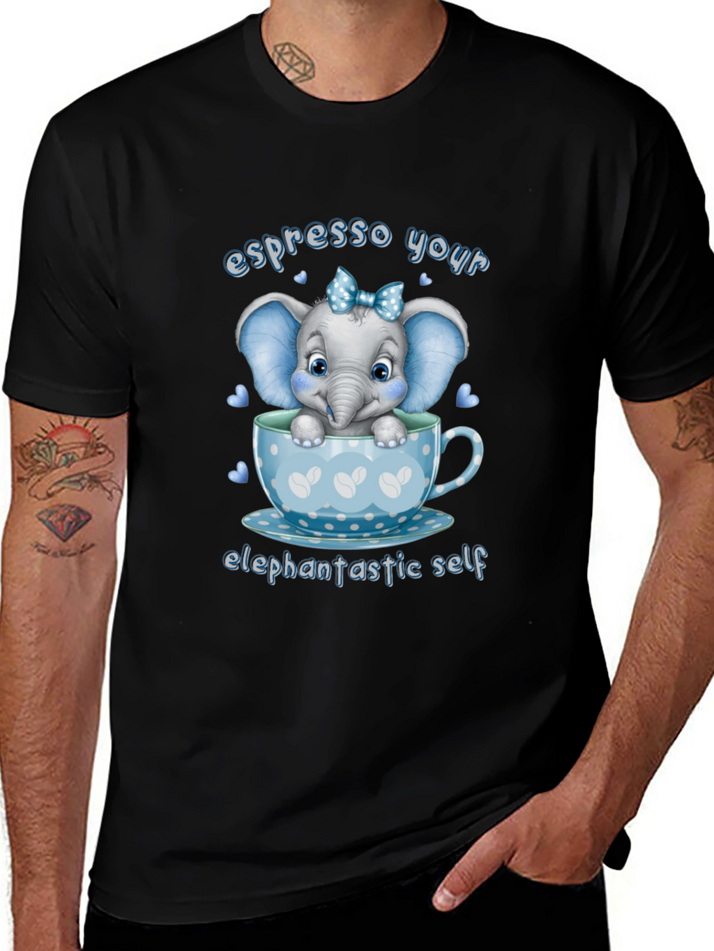 Espresso Your Elefantastic Self Graphic T-Shirt
