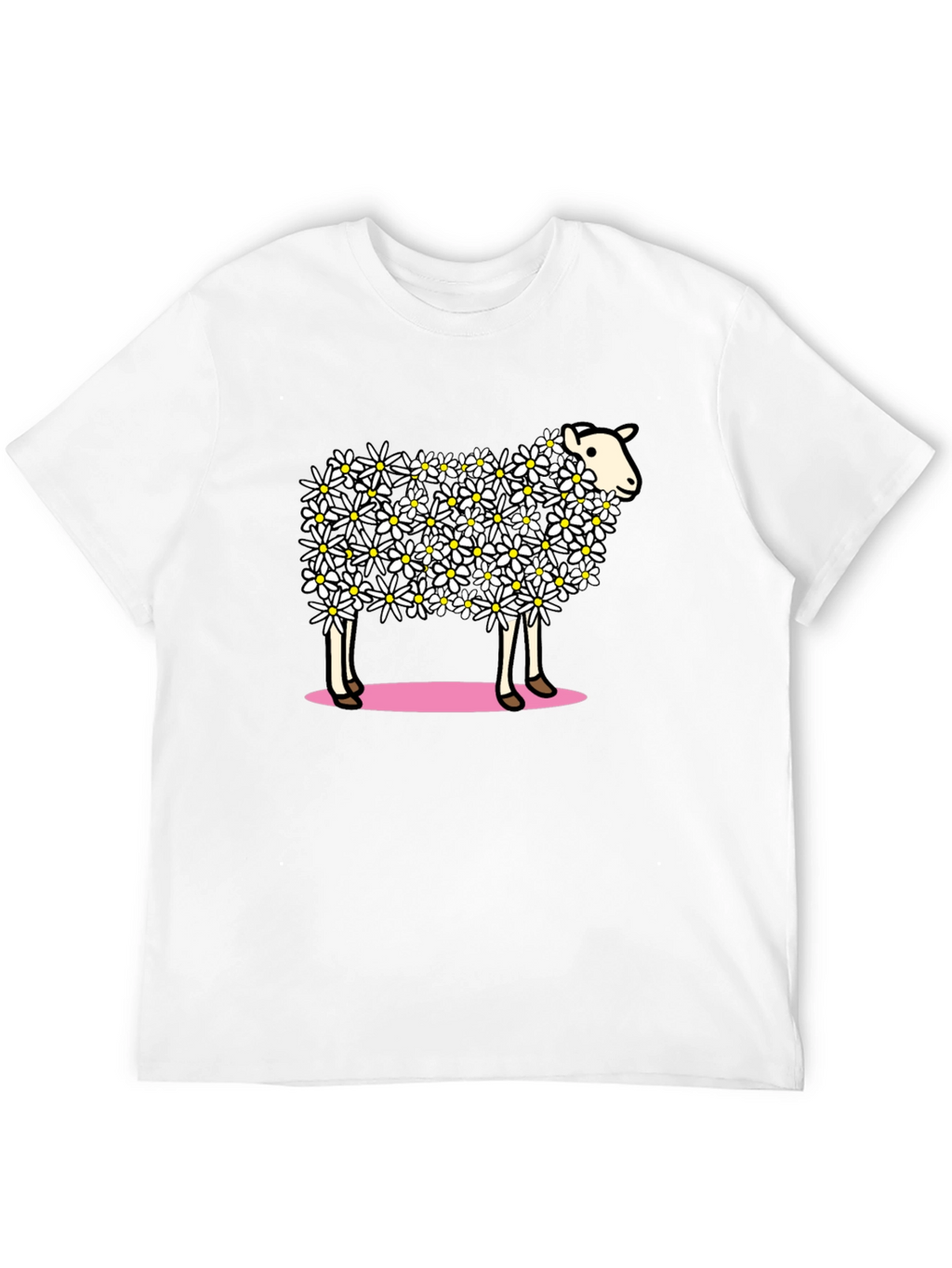 Floral Sheep Graphic T-Shirt - Unique Design
