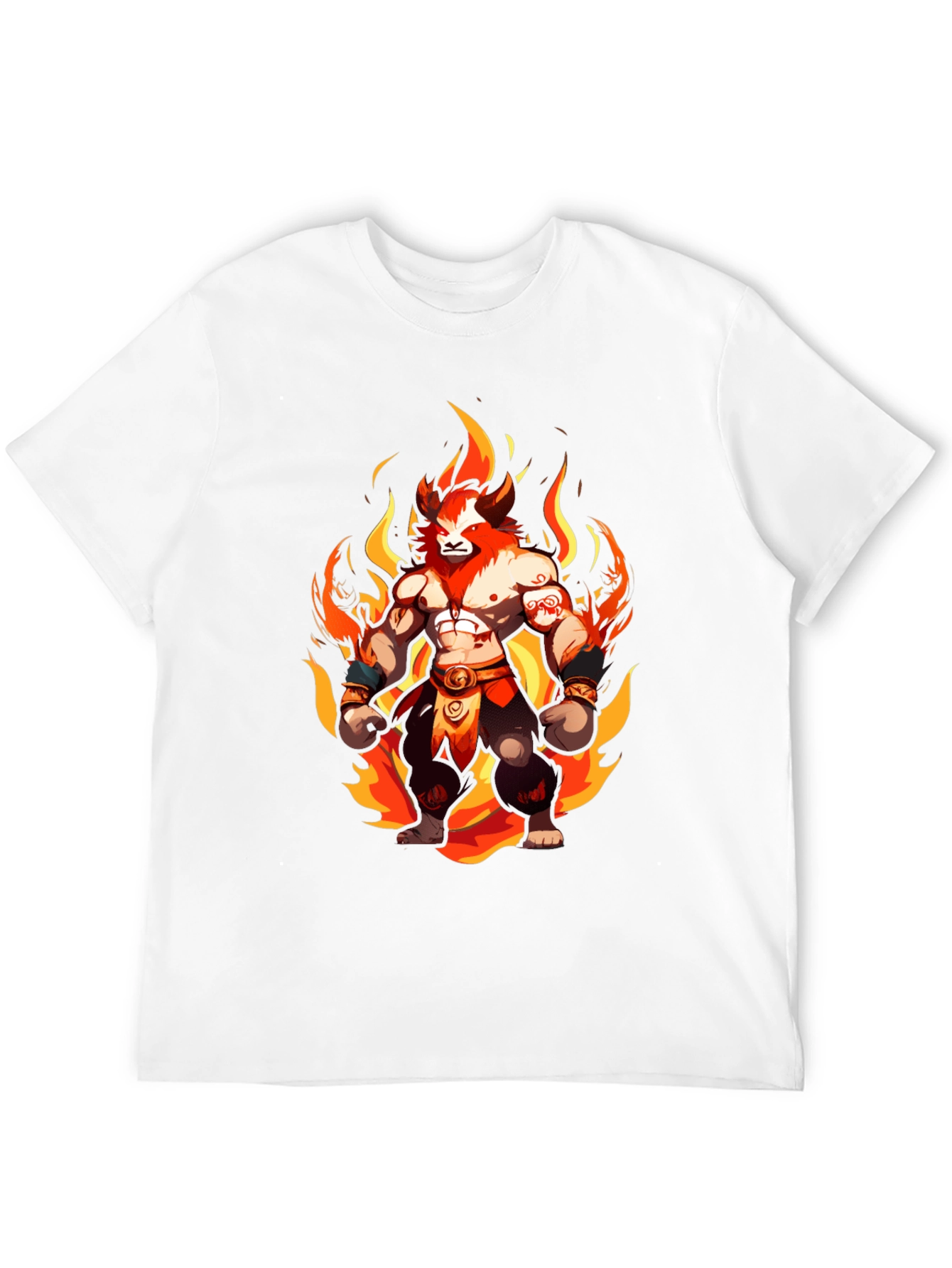 Fiery Lion Warrior Graphic Tee