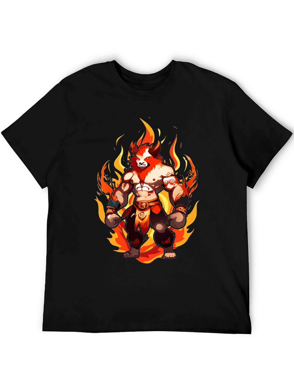 Fiery Lion Warrior Graphic Tee