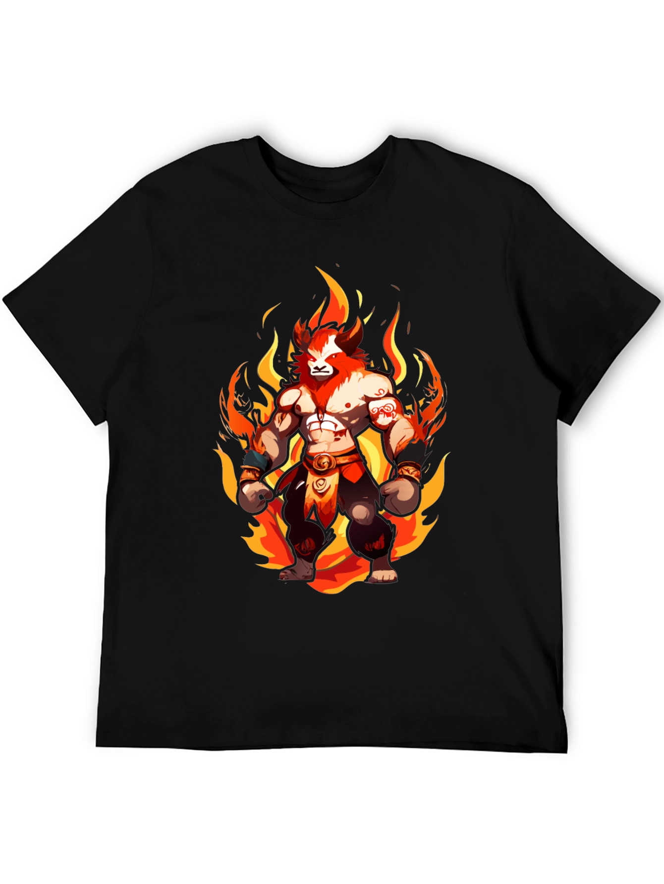 Fiery Lion Warrior Graphic Tee