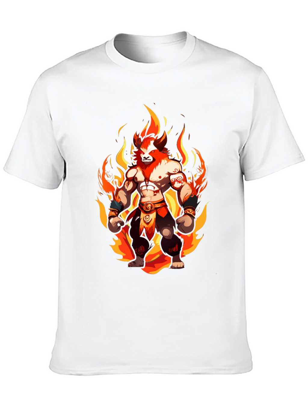Fiery Lion Warrior Graphic Tee
