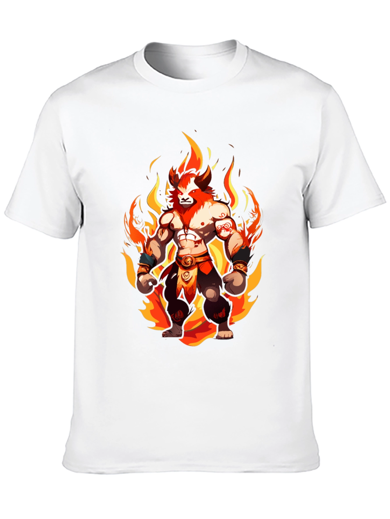 Fiery Lion Warrior Graphic Tee
