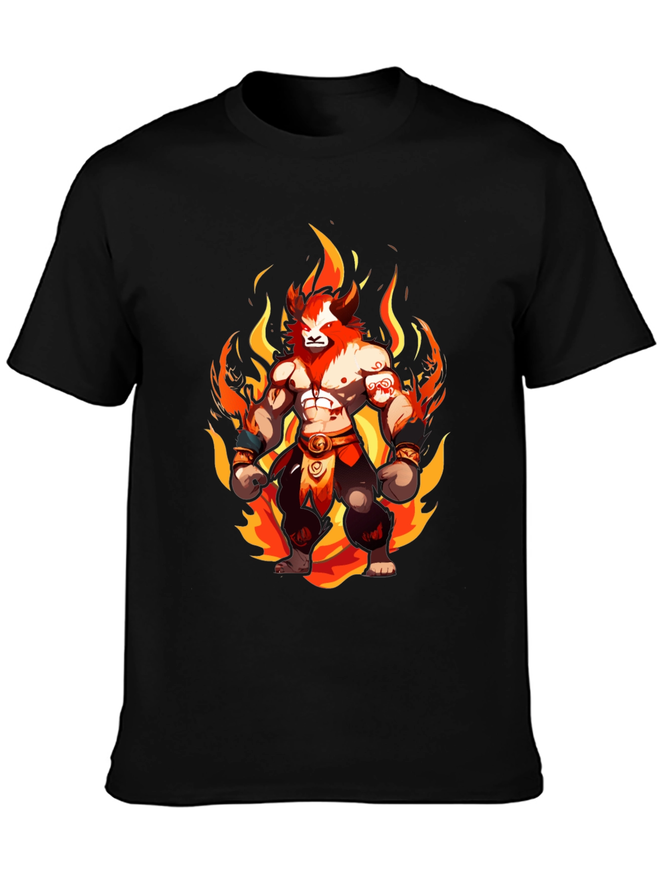 Fiery Lion Warrior Graphic Tee