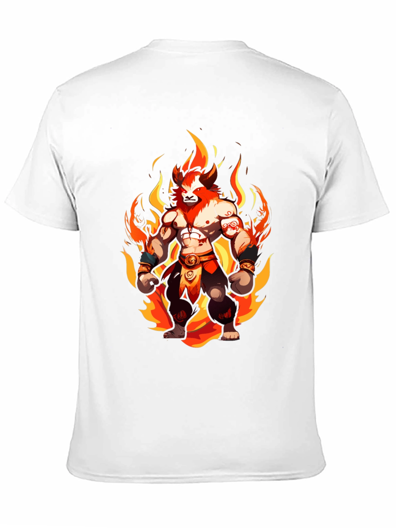 Fiery Lion Warrior Graphic Tee