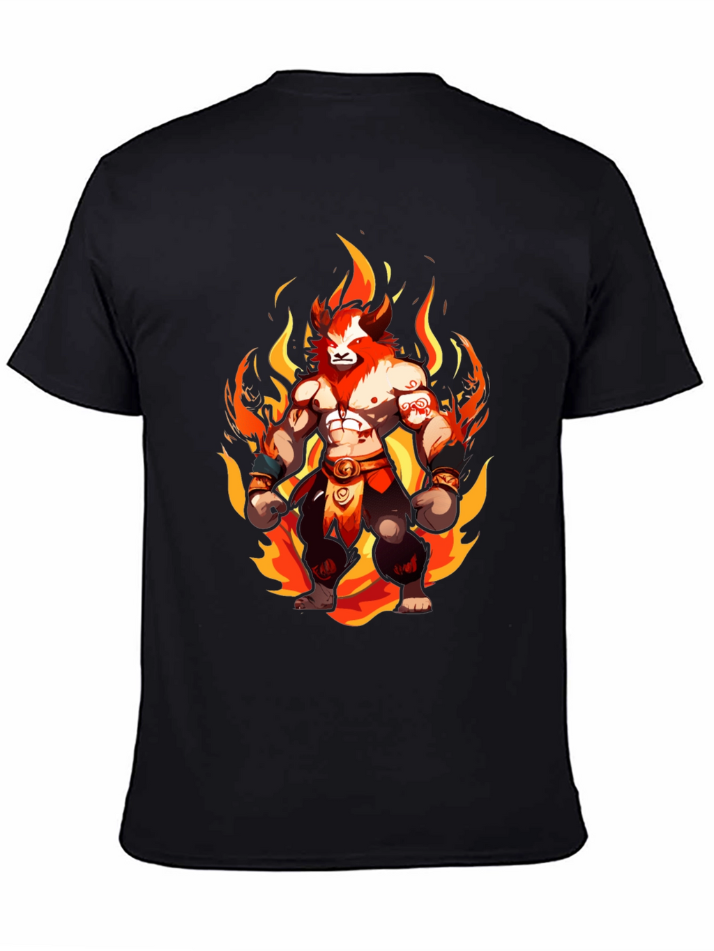Fiery Lion Warrior Graphic Tee