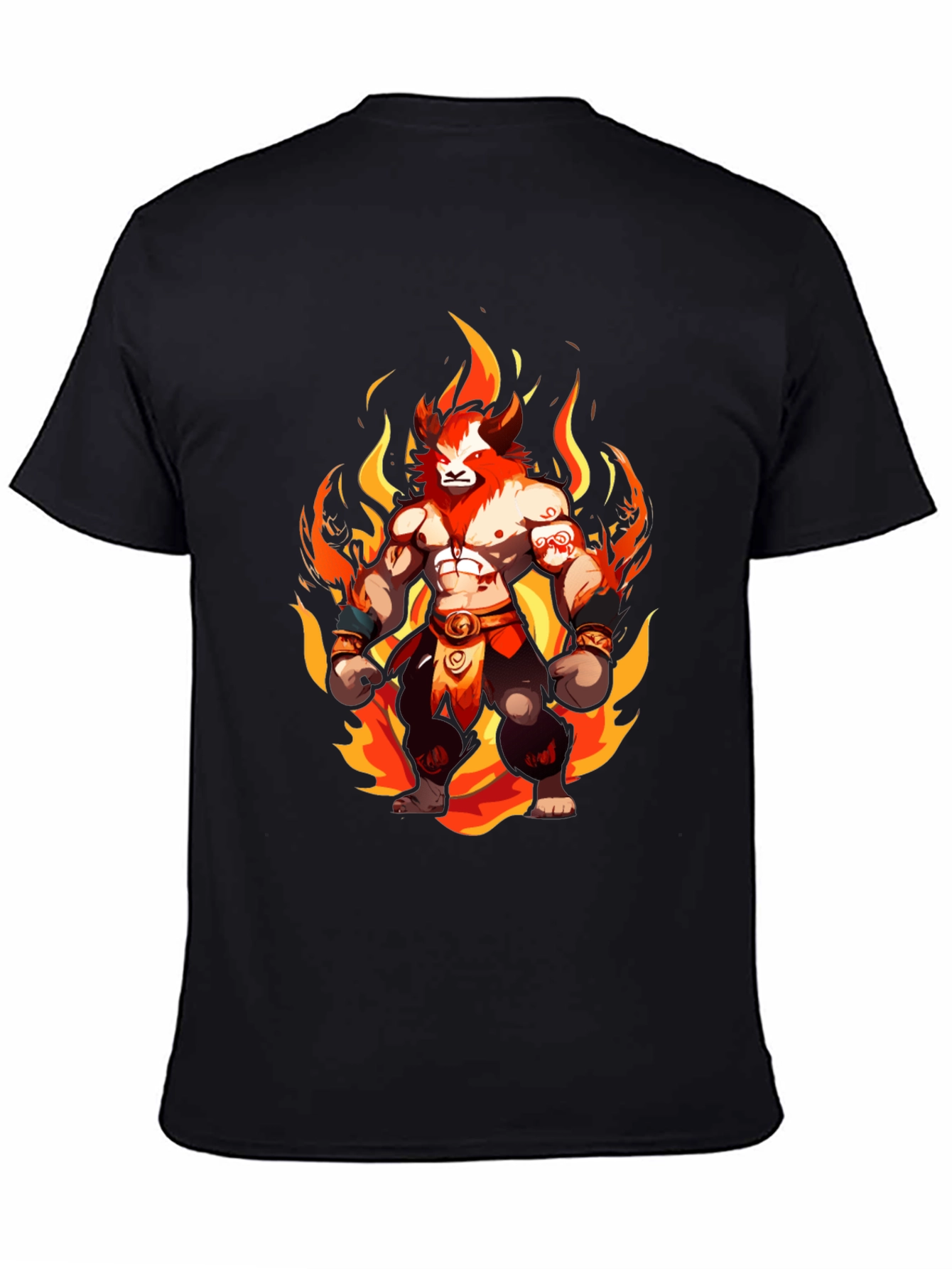 Fiery Lion Warrior Graphic Tee