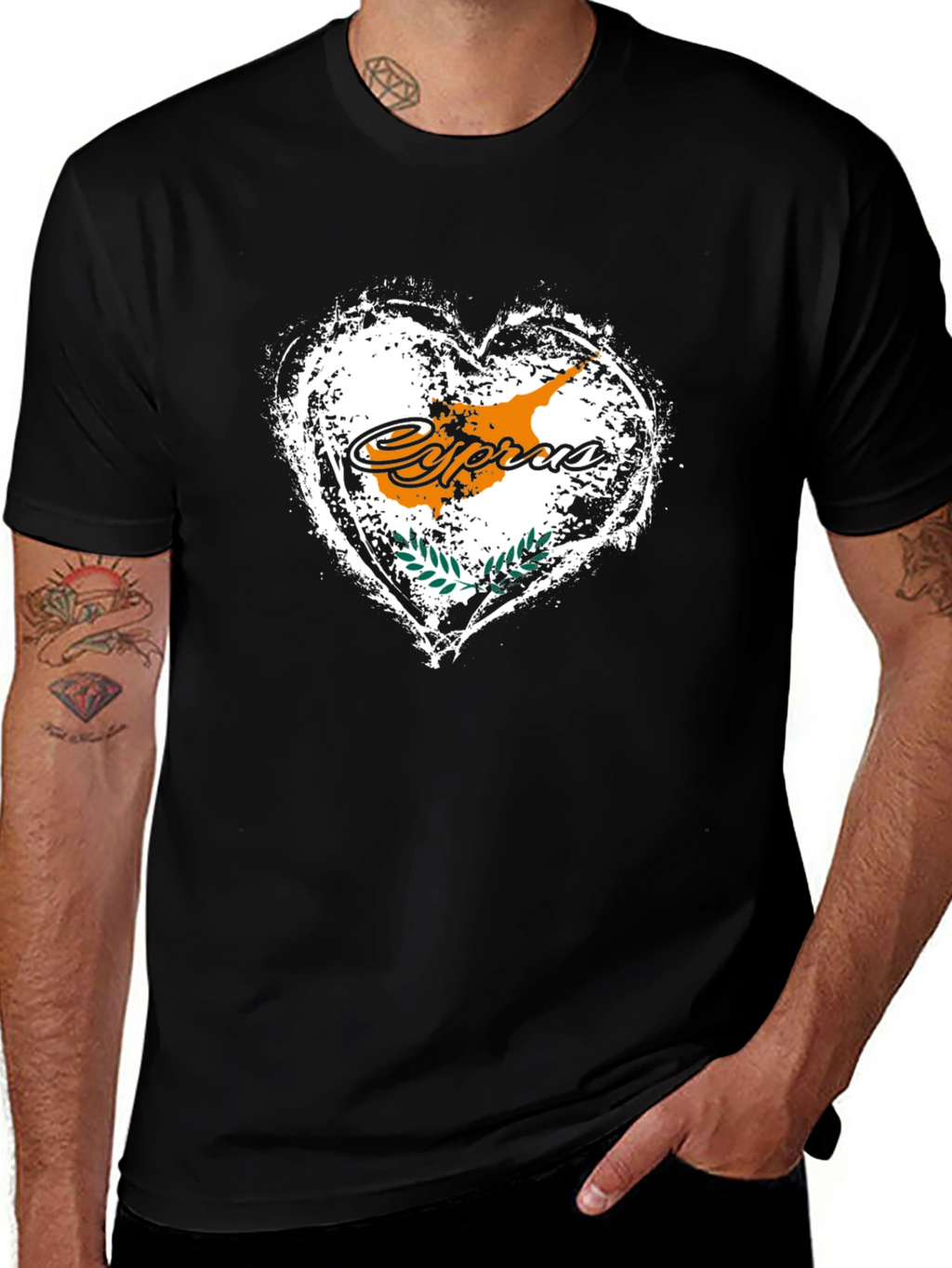Cyprus Flag Heart T-Shirt - Island Pride Tee