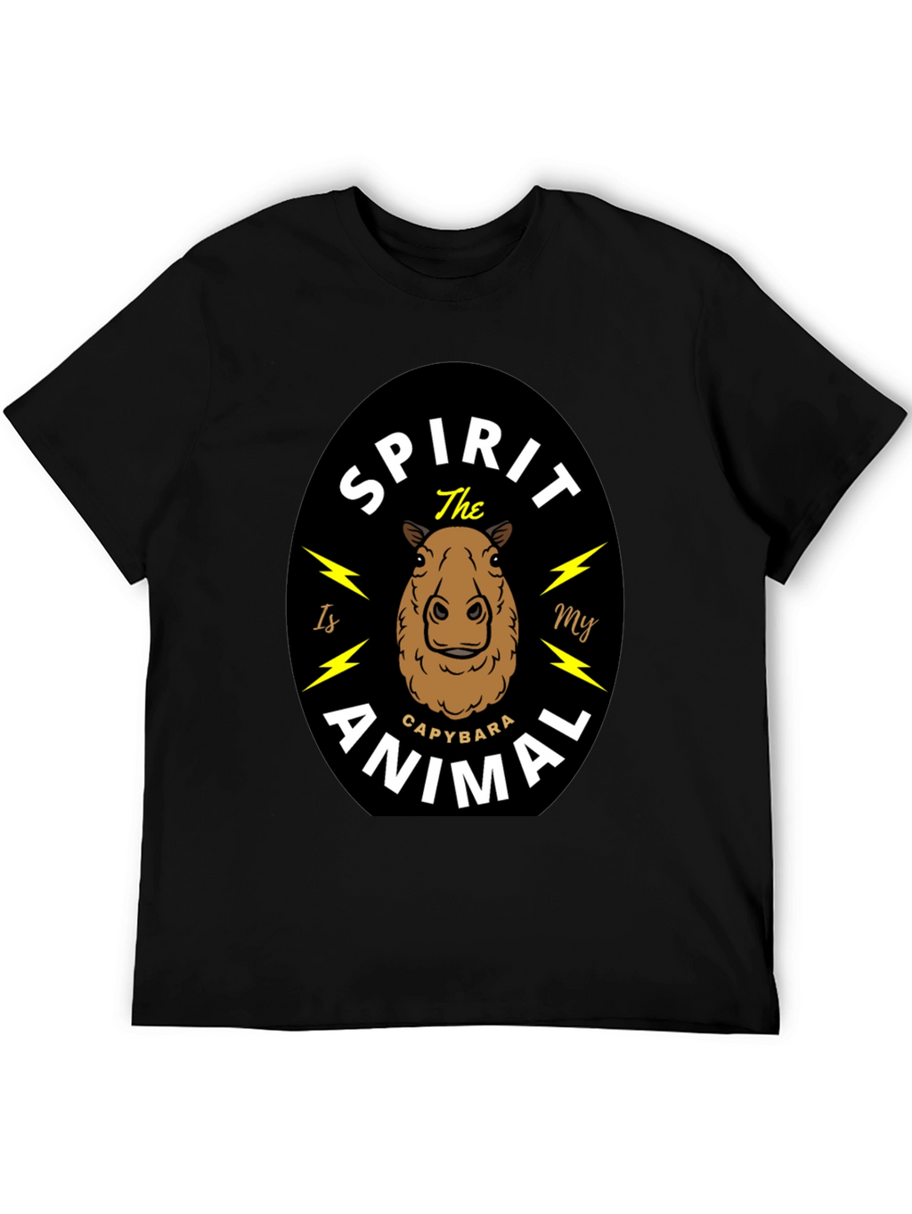 Capybara Spirit Animal T-Shirt - Unisex Black Tee