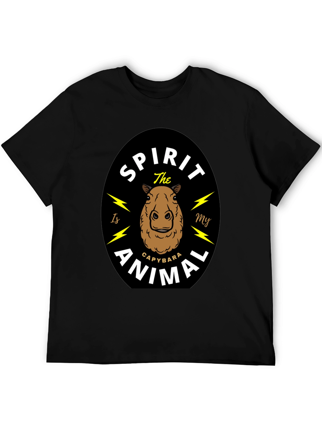 Capybara Spirit Animal T-Shirt - Unisex Black Tee