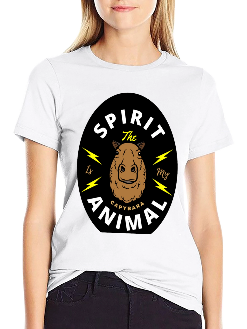 Capybara Spirit Animal T-Shirt - Unisex Black Tee