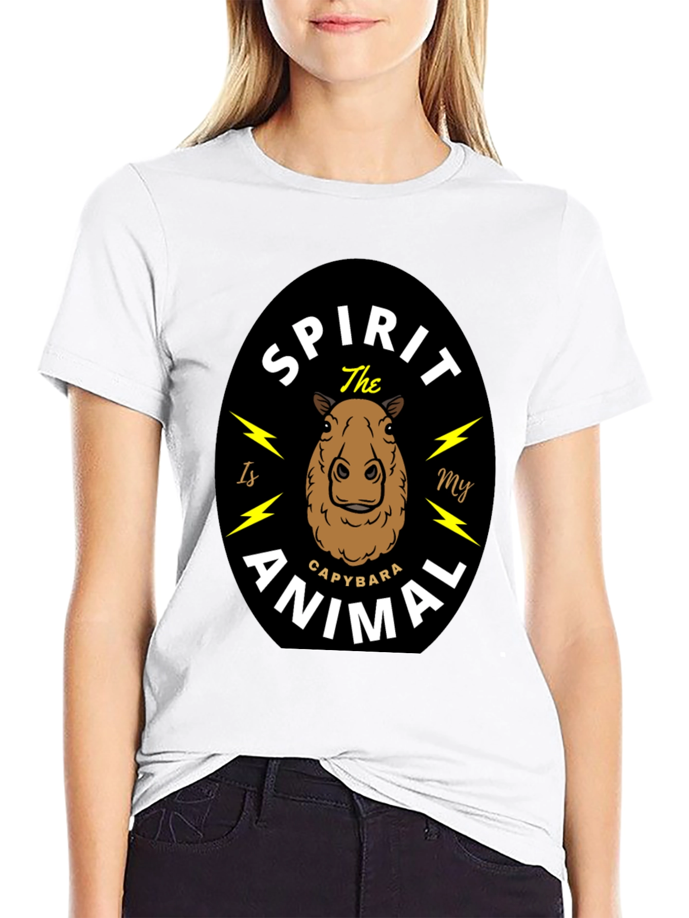 Capybara Spirit Animal T-Shirt - Unisex Black Tee