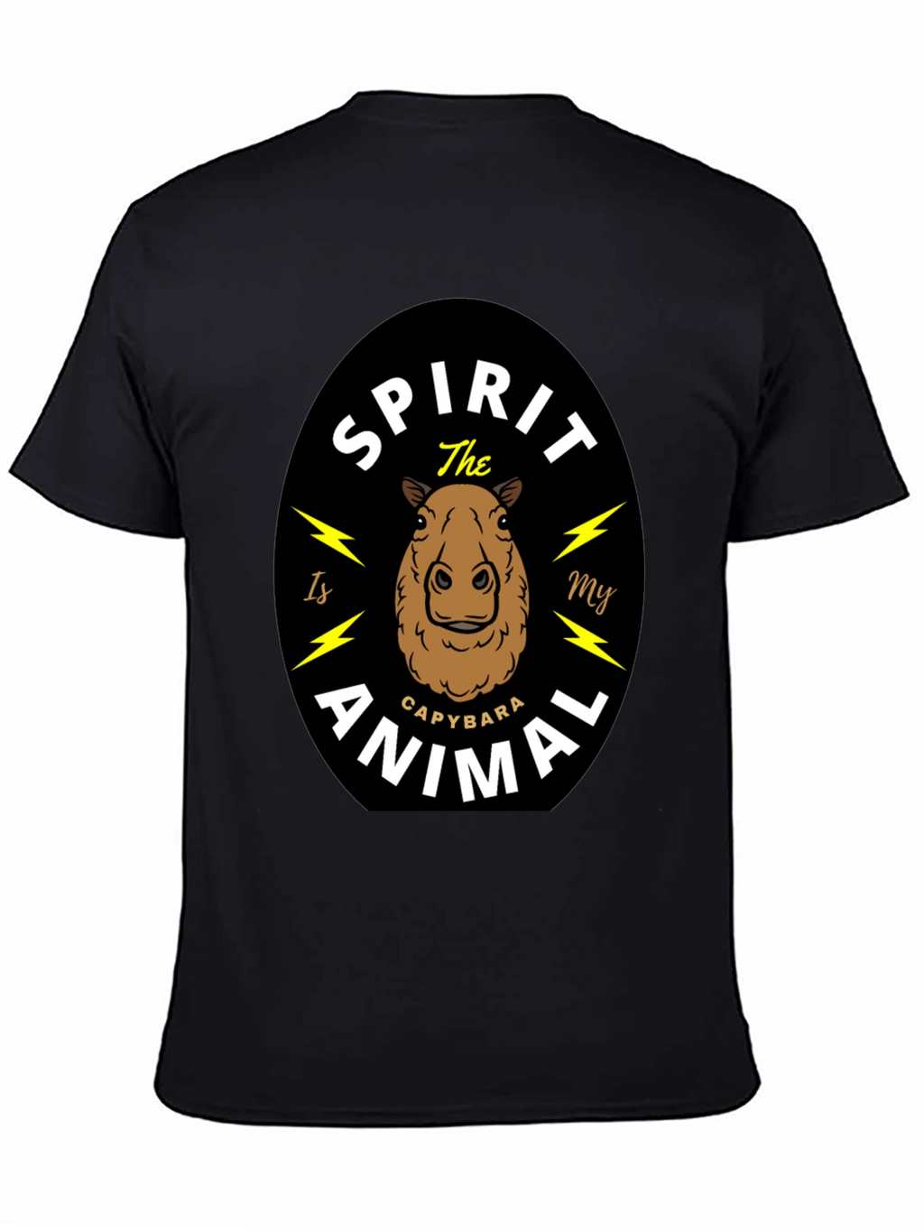 Capybara Spirit Animal T-Shirt - Unisex Black Tee