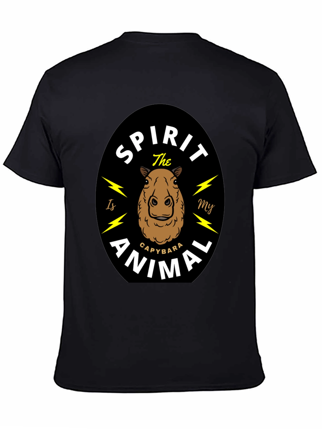 Capybara Spirit Animal T-Shirt - Unisex Black Tee