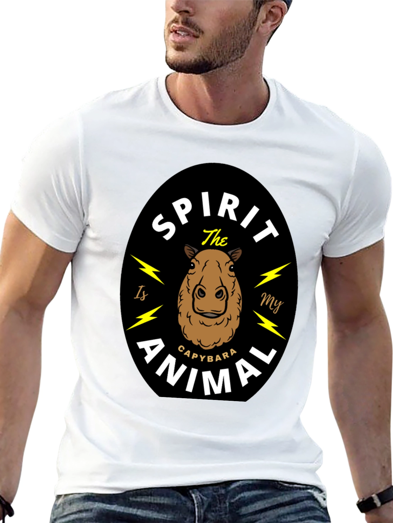 Capybara Spirit Animal T-Shirt - Unisex Black Tee