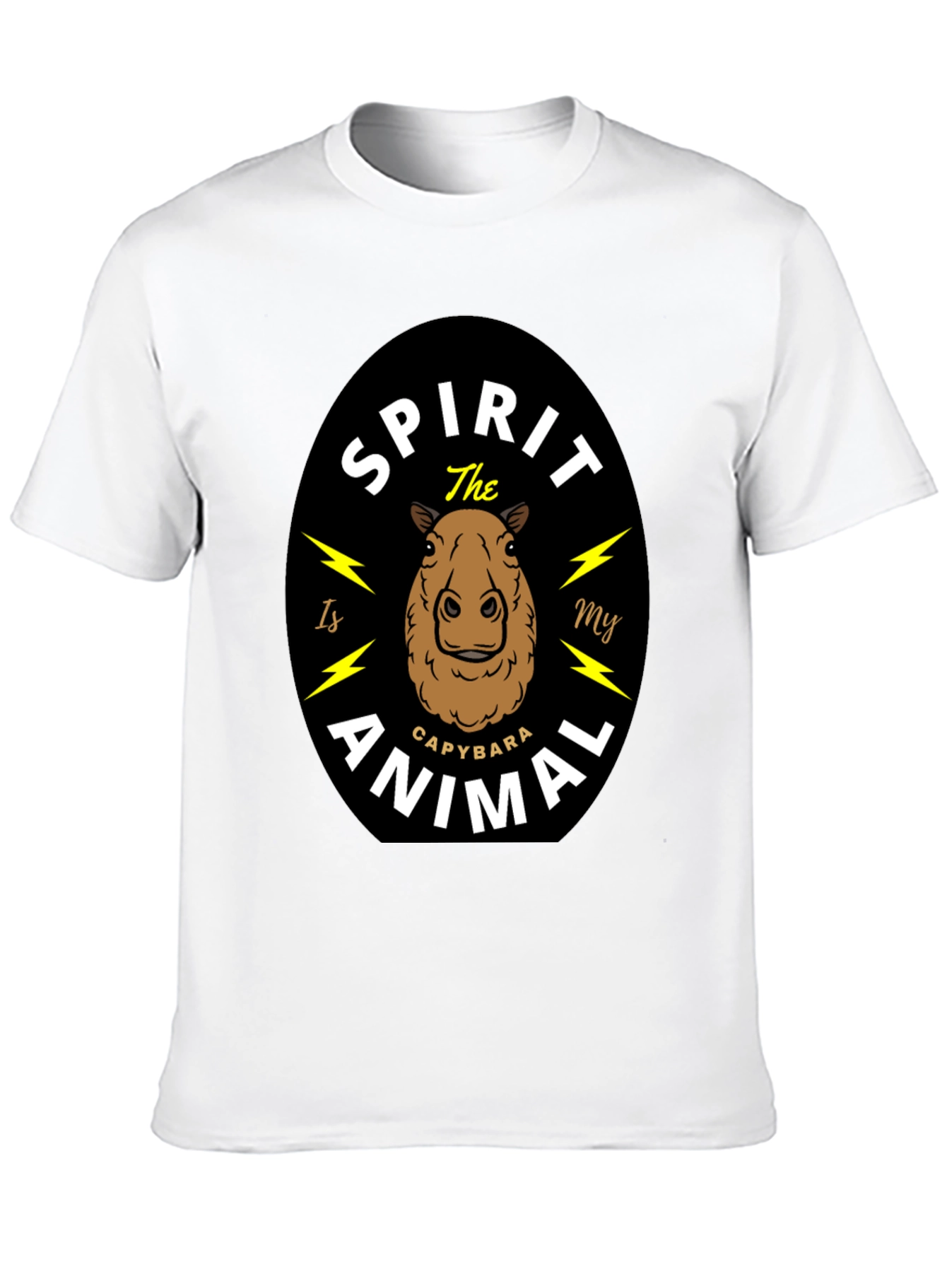 Capybara Spirit Animal T-Shirt - Unisex Black Tee