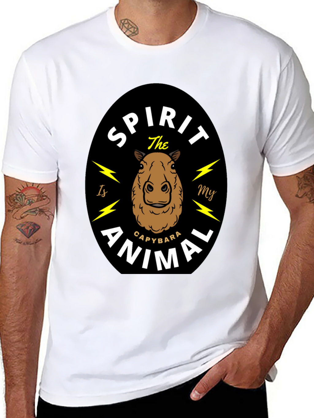 Capybara Spirit Animal T-Shirt - Unisex Black Tee