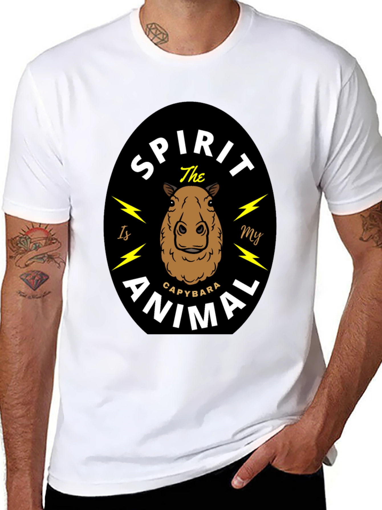 Capybara Spirit Animal T-Shirt - Unisex Black Tee
