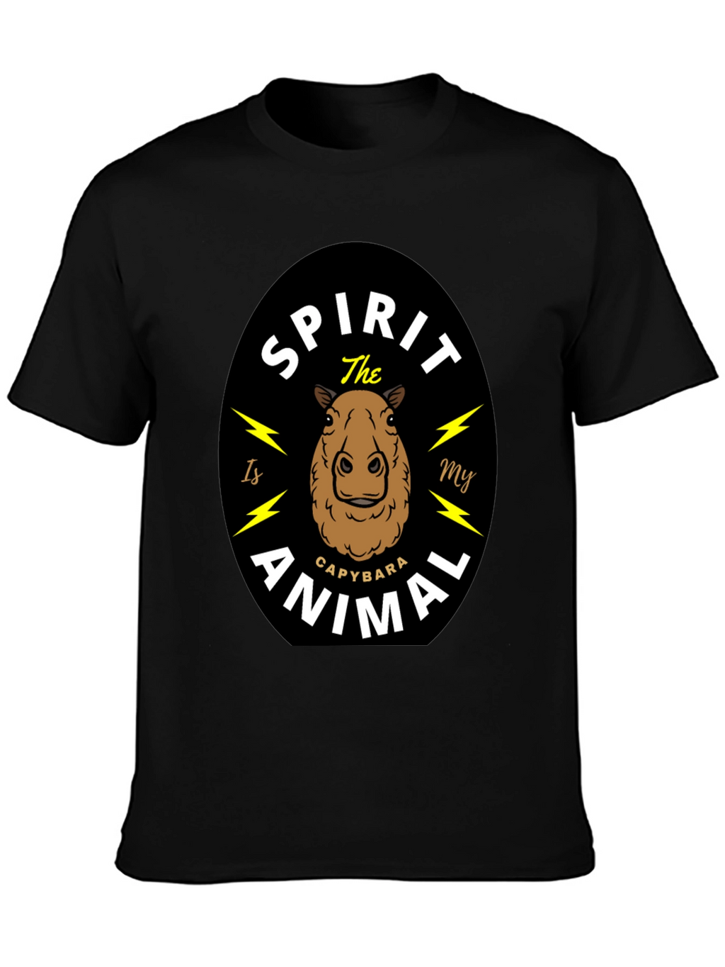 Capybara Spirit Animal T-Shirt - Unisex Black Tee