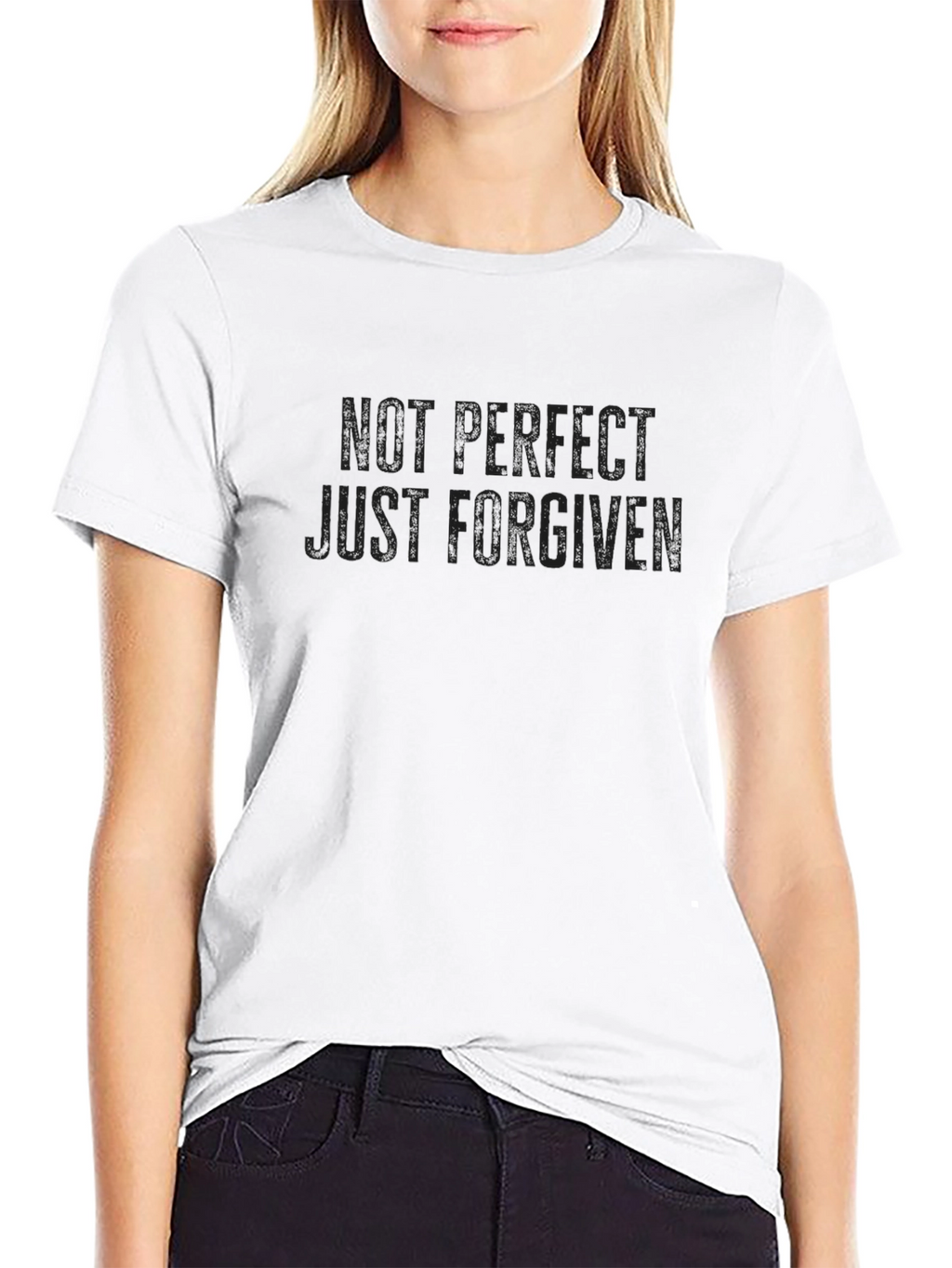 Not Perfect Just Forgiven Black T-Shirt