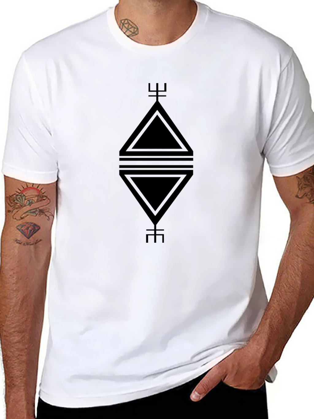 Geometric Design Tee - Modern Minimalist Style