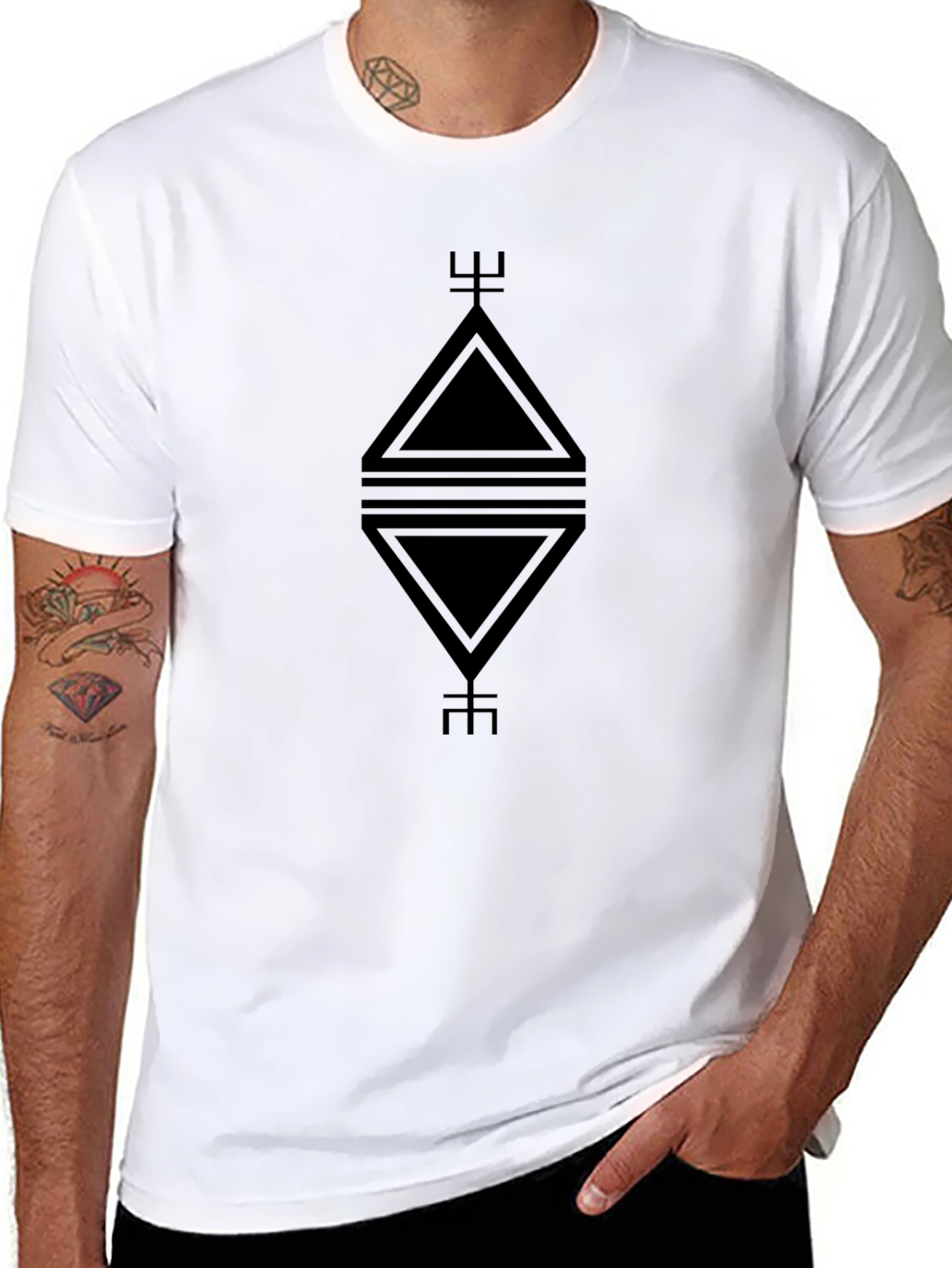 Geometric Design Tee - Modern Minimalist Style