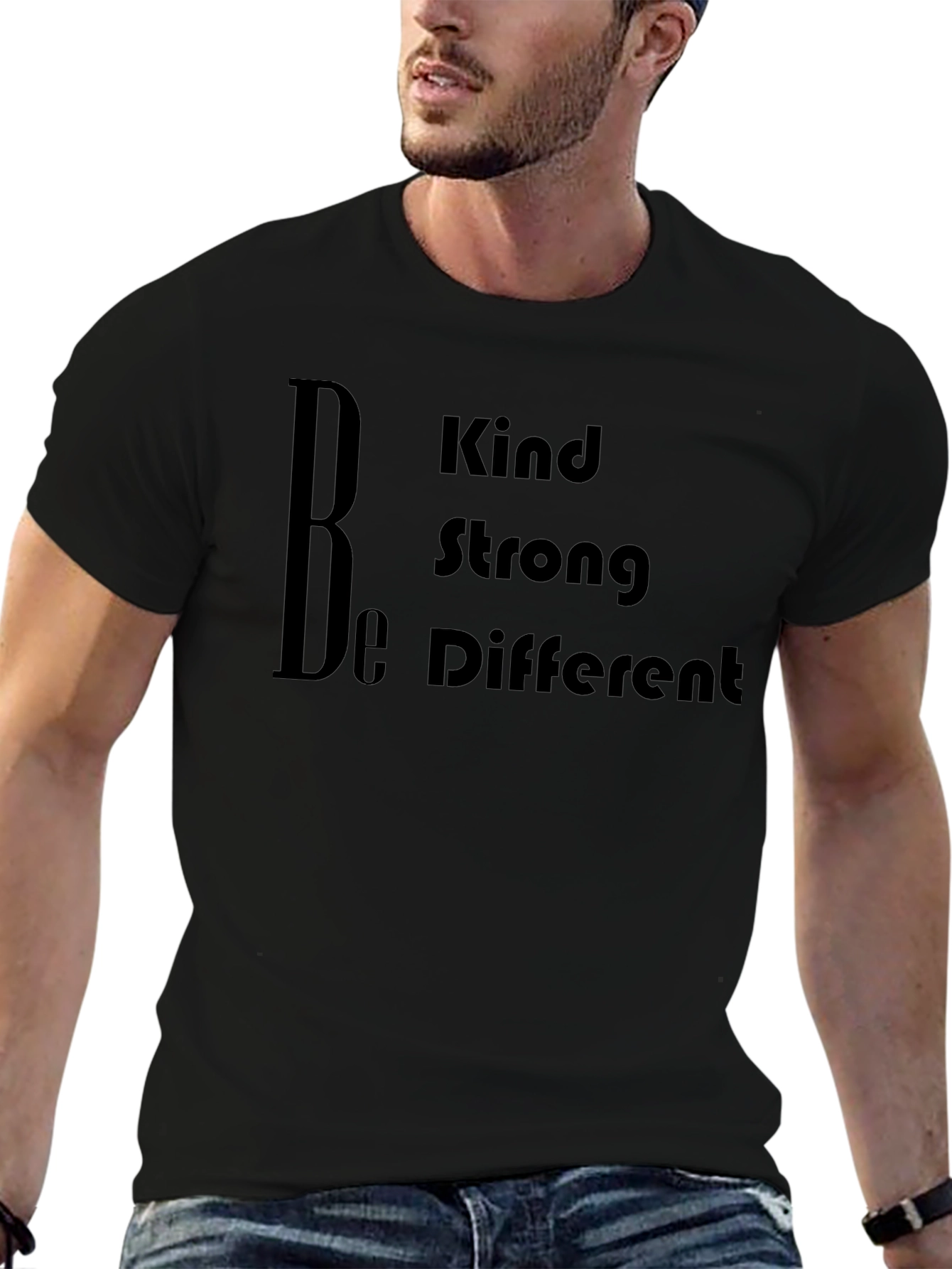 Be Kind Strong Different Black T-Shirt