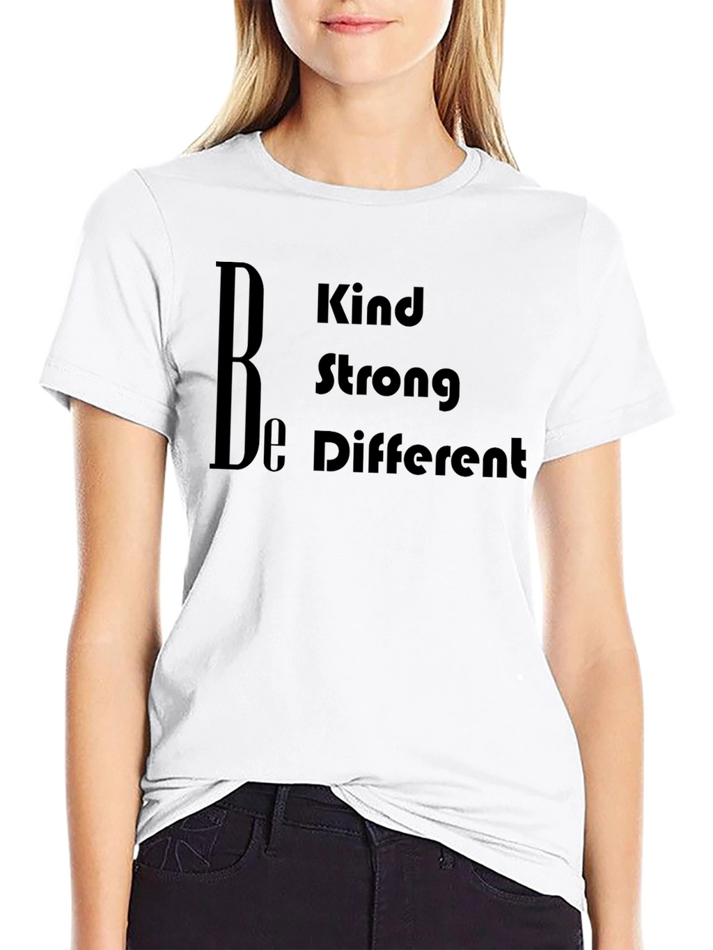 Be Kind Strong Different Black T-Shirt